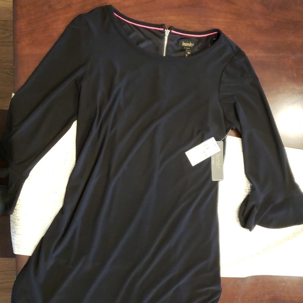Black dress with bell sleeves